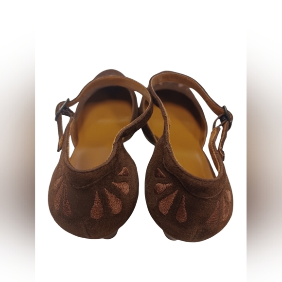 Clarks EUC Brown Leather Round Toe Shoes Size 7 - Picture 6 of 8